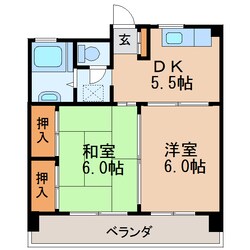 中央玻瑠器マンションの物件間取画像